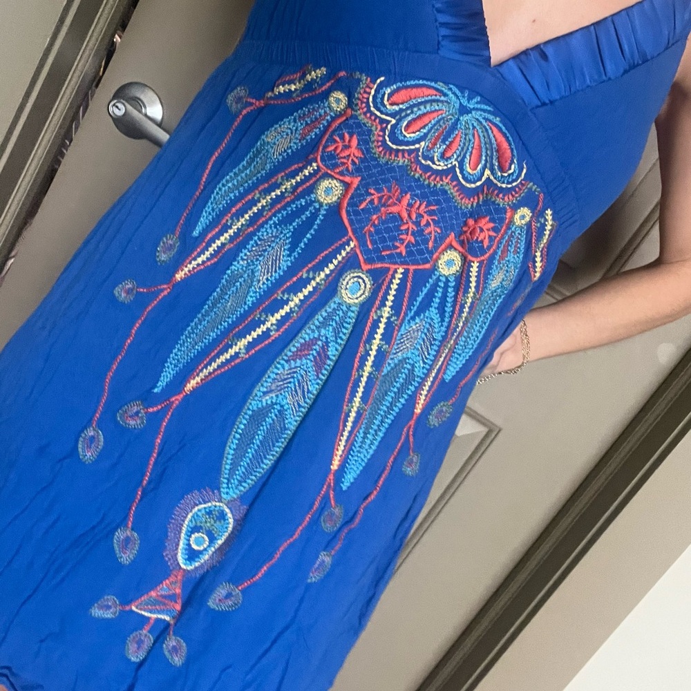 Blue Embroidered Sundress